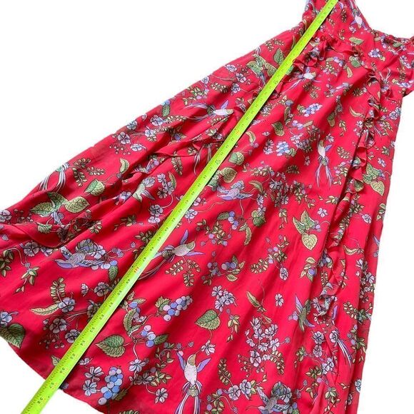 Nanette Lepore Paradise Dreaming Floral Hummingbird Print Maxi Dress - Picture 12 of 16